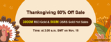 Up to 60% off rs gold on RS3gold.com for you to Take Part in 2020 Thanksgiving Party